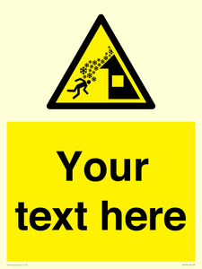 Custom warning roof avalanche